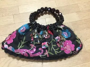 자수 비즈 장식 파티 백