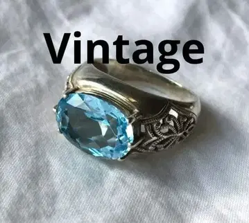 빈티지 블루 토파즈 실버 반지 SILVER 아쿠아 마린