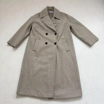 컨디션 최상 ZARA 베이지 더블 브레스트 롱 코트 M 사이즈