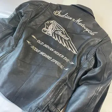 인디언 모터사이클 카우 가죽 소가죽 싱글 가죽 자켓 블랙