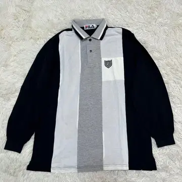 FILA 휠라 긴팔 피케 셔츠 상의 골프웨어 L 사이즈 블랙