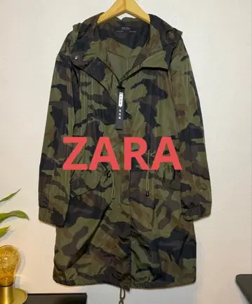 [새상품급] ZARA 자라 카모플라쥬 모즈 코트 나일론
