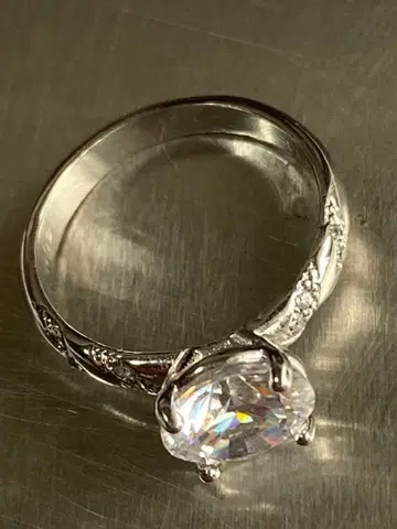 실버 크리스탈 반지 사이즈 24mm