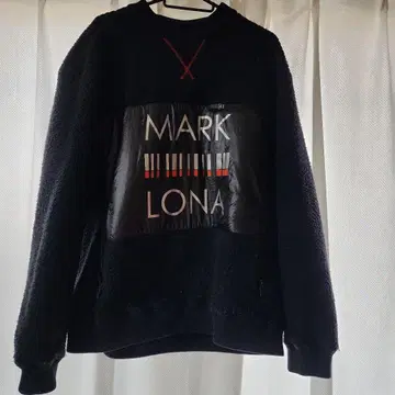 MARK&LONA 48(L) 블랙 블랙 긴팔 크루넥 보아 풀오버