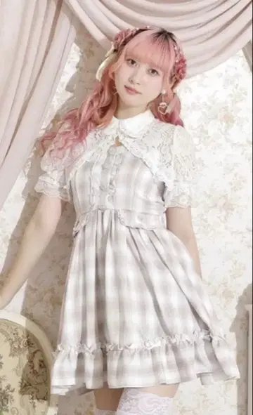 NOEMIE 레이스 크롭 블라우스 원피스 M