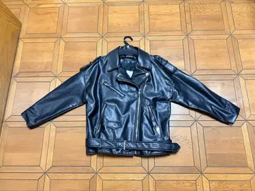 zara 페이크 가죽 라이더 자켓 블랙 L