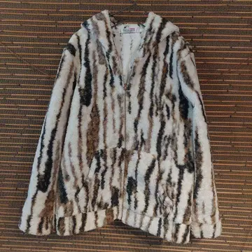 보아 플리스 자켓 후드티 애니멀 무늬 프리 사이즈 블루종