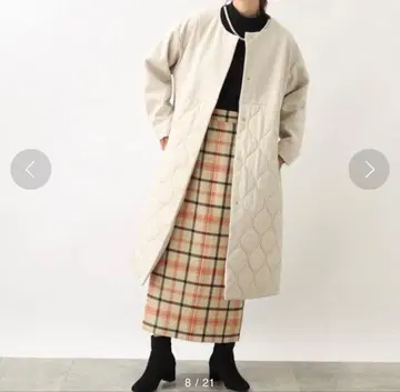 택 포함 새상품 grove 퀼팅 도킹 코트