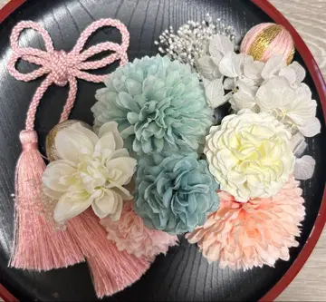 성인식 일본 의류 후리소데 시치고산 사전 촬영 머리 장식