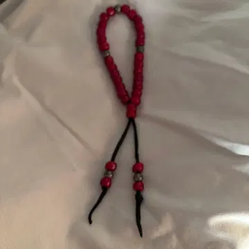빨간색 앤티크 비즈 팔찌