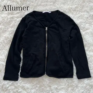 아뤼메르 맨투맨 가디건 [ S ] 일본제 면 100% 블랙