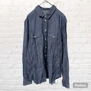 12103 컴시즘 데님 셔츠 상의 인디고 L 구제 의류