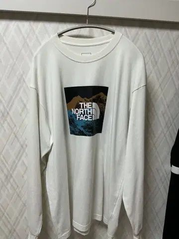 THE NORTH FACE 화이트 긴팔 티셔츠 XL