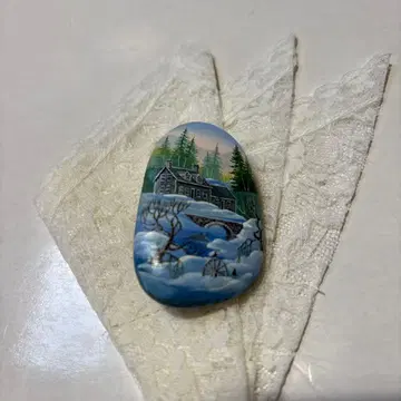 풍경화(돌 브로치)