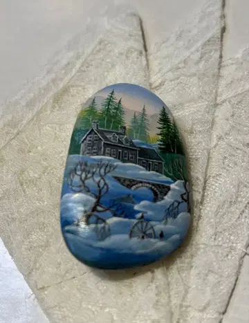 풍경화(돌 브로치)