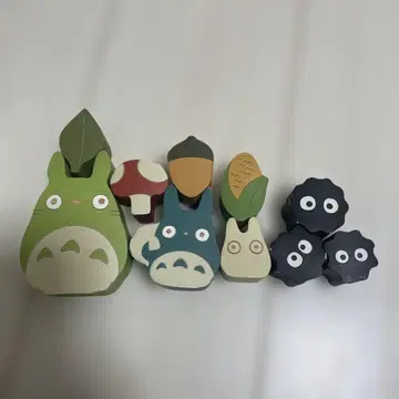 토토로 쌓기 장난감 완구 지브리 피규어 블랙토토로 모양 쌓기