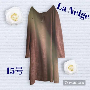 La Neige 원피스 15호 브라운 백 지퍼 체형 커버