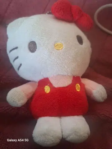 헬로키티 봉제 인형 빨간색 드레스 약 15cm