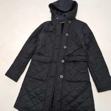 매킨토시 퀼팅 보아 코트 자켓 후드 블랙