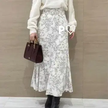 SNIDEL 패널 바리에 스커트 꽃무늬 스나이델