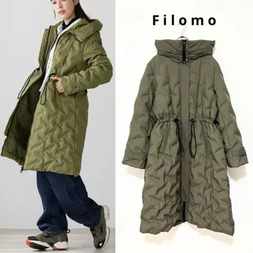 Filomo 필로모 심리스 다운 코트 발수 가공 후드 부착