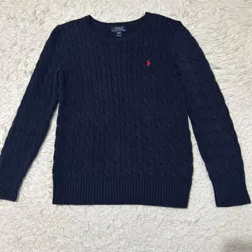 폴로 랄프로렌 케이블 짜임 로고 자수 니트