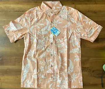 오키나와 알로하 셔츠 카리유시 의류 오렌지 LL