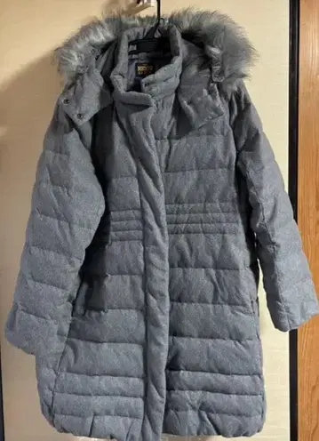 시마무라 GOOSE 다운 코트 그레이 4L 새상품급