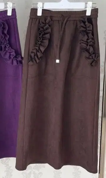 &LOVE 스웨이드 스커트 프릴 샵 채널 QVC 여성용