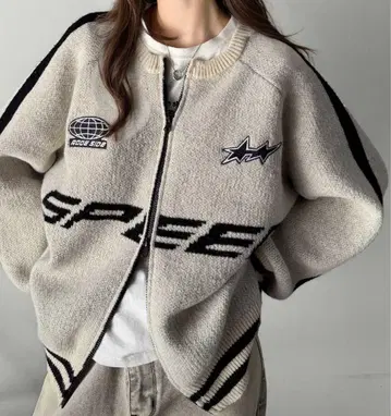 JaVa 니트 블루종 L [ 미사용 새상품 ]