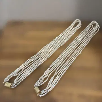 양귀비 펄 목걸이 2세트