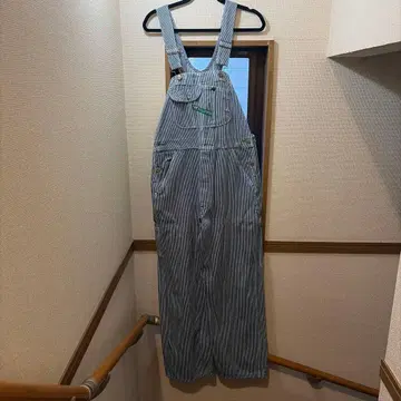 KEY 스트라이프 데님 오버롤