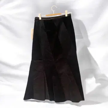 블랙 플레어 스커트 코듀로이 플레어 스커트 스커트