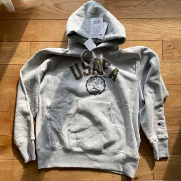 챔피언 USAFA 후드티 그레이 리버스 위브