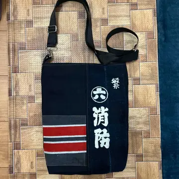 네이비 나염 소방 반텐 숄더백