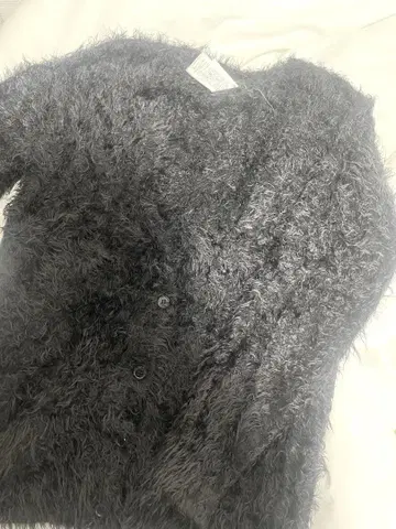 STUNNING LURE 블랙 가디건 페더 퍼 스터링 루어