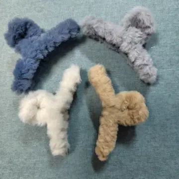 퍼풍 헤어 클립 4색 세트