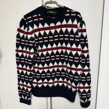 Dsquared 기하학 노르딕 스웨터 니트 웅광 울