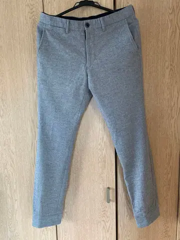 Junhashimoto 밑단 리브 팬츠 울