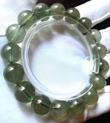 악티노라이트 인 쿼츠 궁극 등급 그린 섬광석 in 천연 수정 약 12밀리