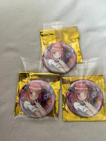 5등분의 신부 나카노 니노 캔뱃지 3개 세트