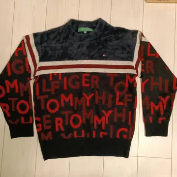TOMMY HILFIGER 스웨터 LL 네이비 & 레드