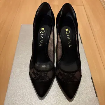 다이애나 블랙 레이스 하이힐 22.5cm
