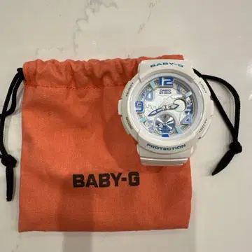 CASIO BABY-G 화이트 WR 10BAR 손목시계