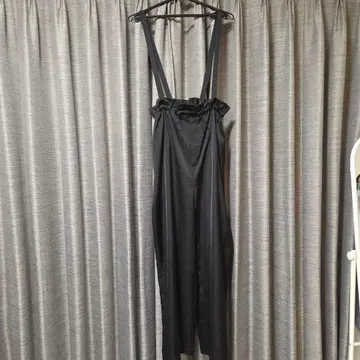 블랙 살로펫 허리밴딩 포함