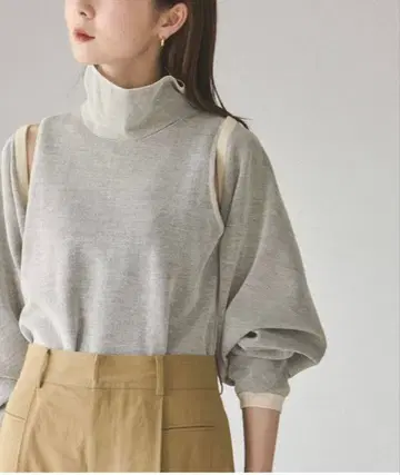 NOBLE 바이컬러 리버 니트 볼레로 슬리브리스 니트 세트