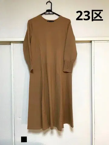 23구 베이지 긴팔 니트 원피스 38