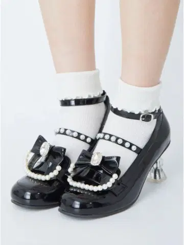 AnkRouge 앙크루즈 앙크 클리어힐 펄 슈즈 펌프스