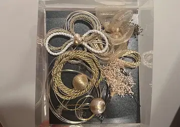 머리 장식 잡화 세트 골드 성인식