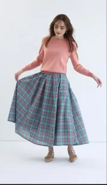 cadune 체크 스커트